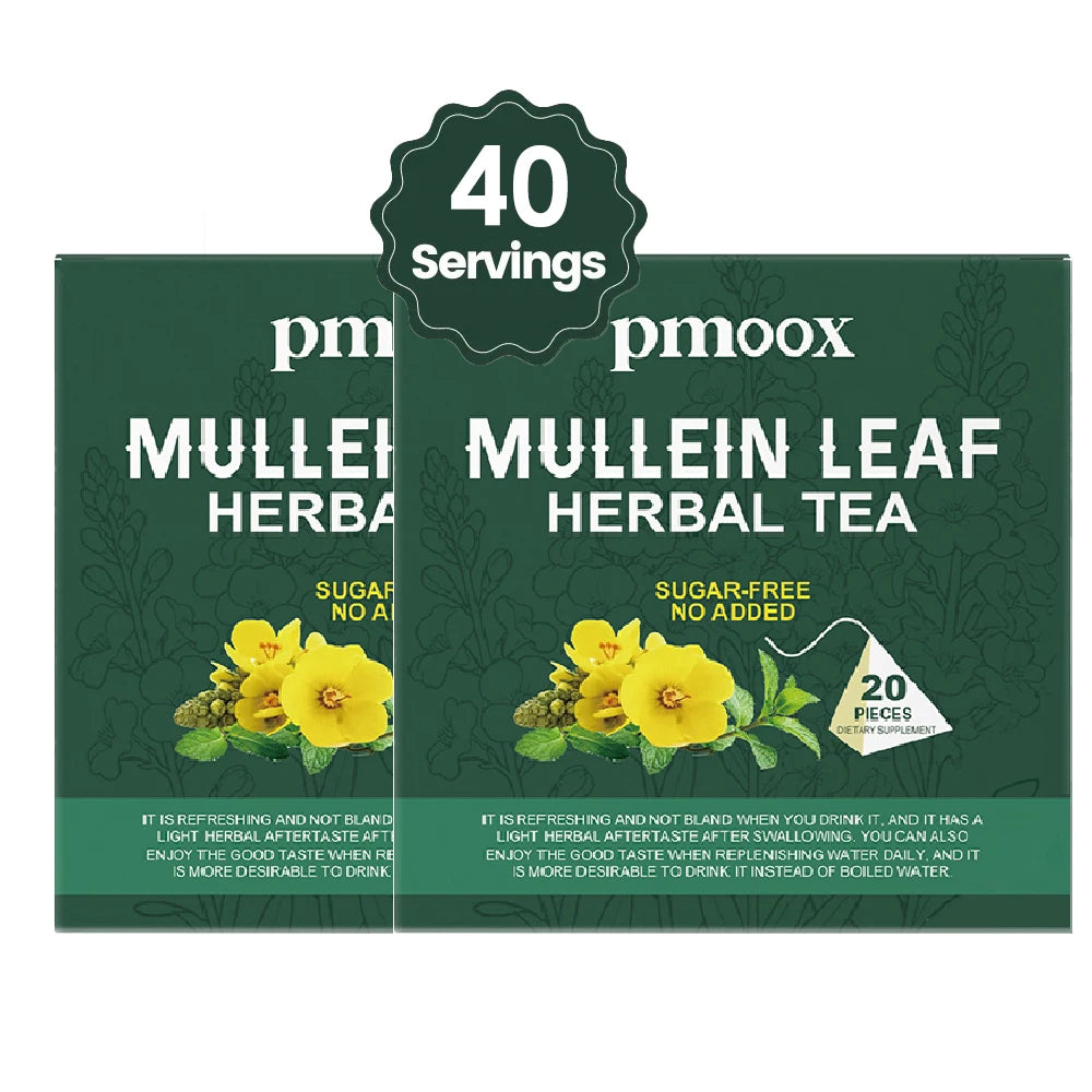 Breatheeasy™ Mullein Tea Bags – Lung Detox & Respiratory Support with Elderberry