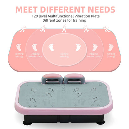 Vibration Plate Fitness Platform | 120 Speed Levels, Lymphatic Drainage & Fat Burning